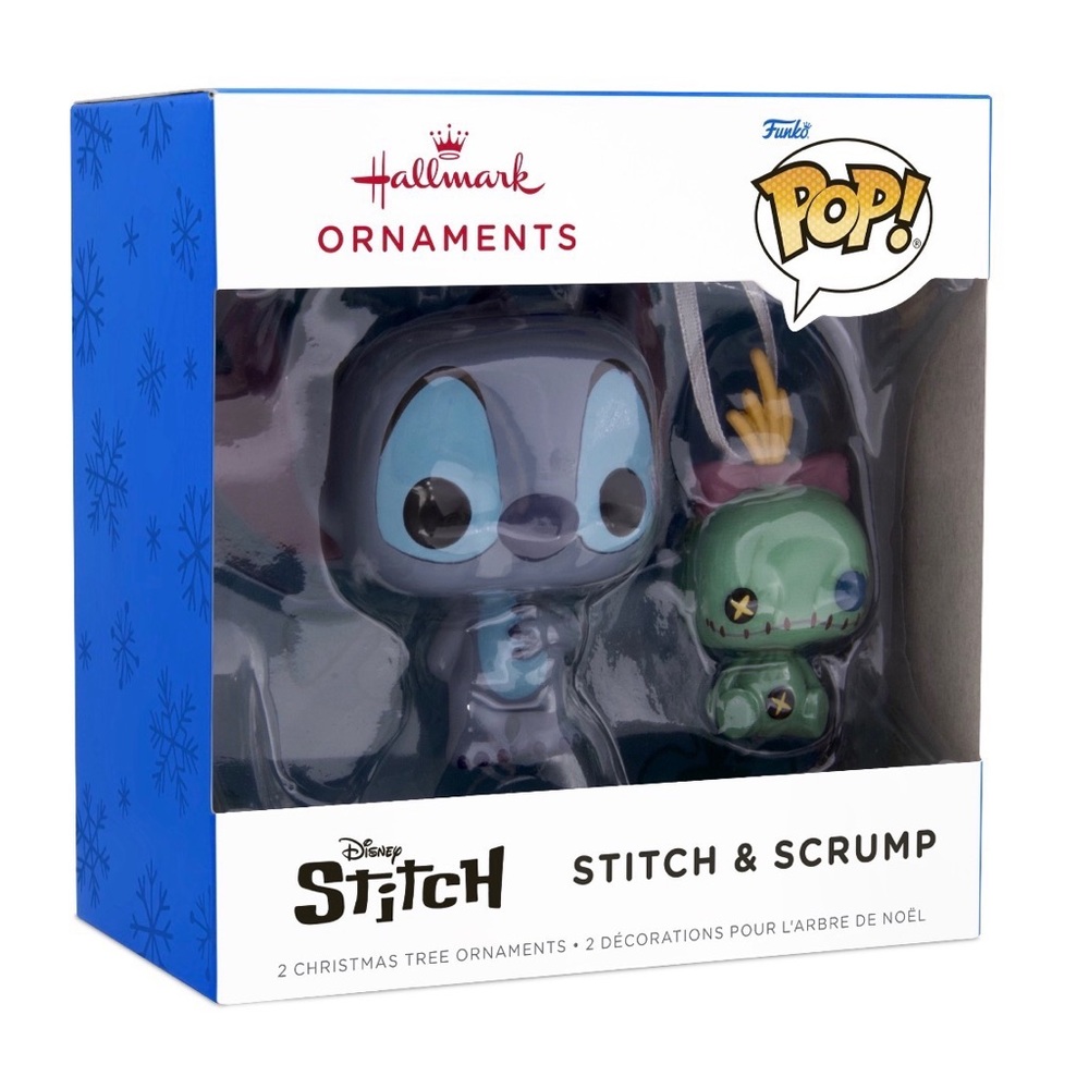 Hallmark Funko Pop! Stitch and Scrump Ornaments - Blue and Green